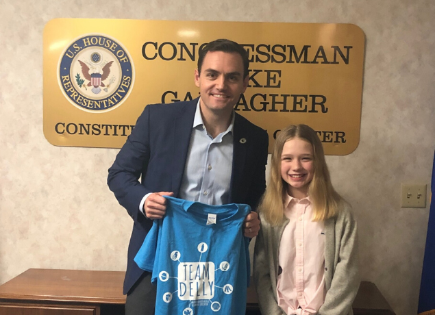 girl meeting with congressman