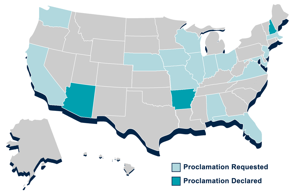 2020 US Proclamation Map