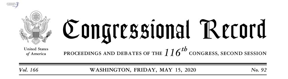 Congressional Record Header