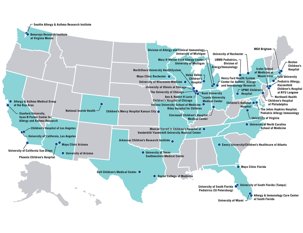 FARE Clinical Network map site names 5Oct21