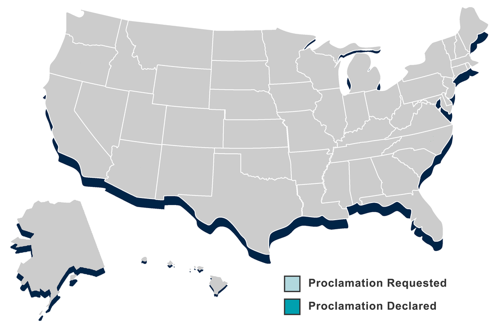 USA Proclamation Map