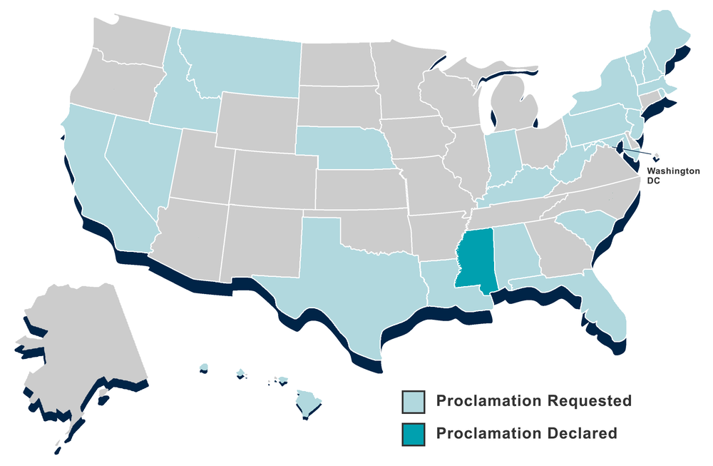 USA Proclamation Map