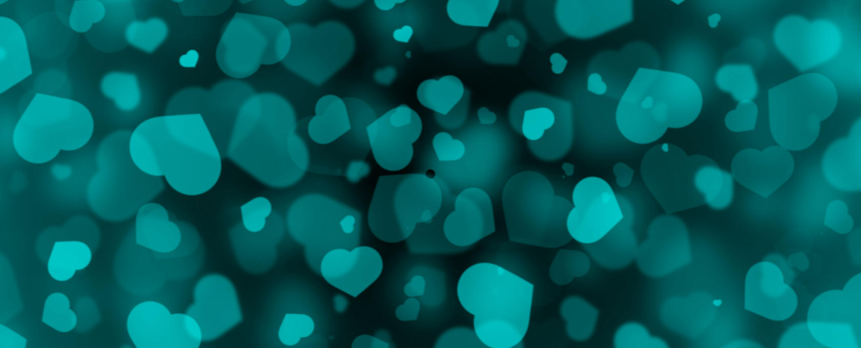 Teal hearts