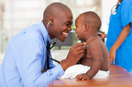 doctor and patient with noses close together