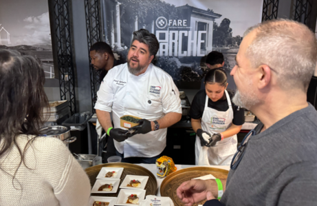 chefs standing by plated food