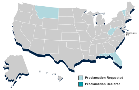 USA Proclamation Map