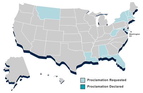 USA Proclamation Map