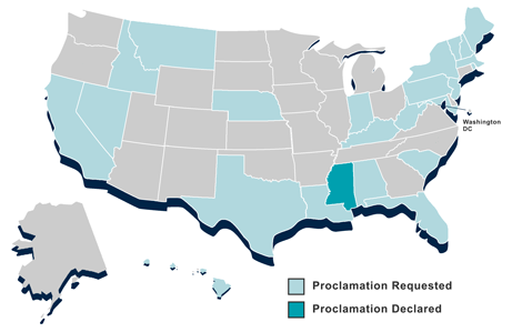 USA Proclamation Map