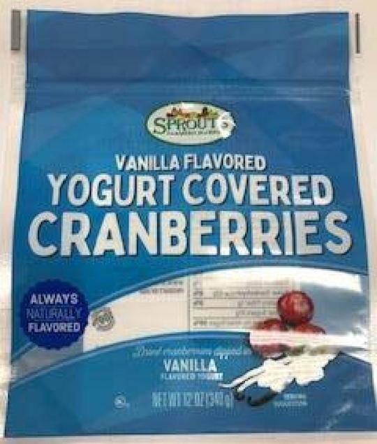 Yogurt covered cranberries