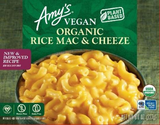Amy's vegan organic mac and cheeze