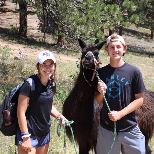 Maggie deNoyelles and Caleb square