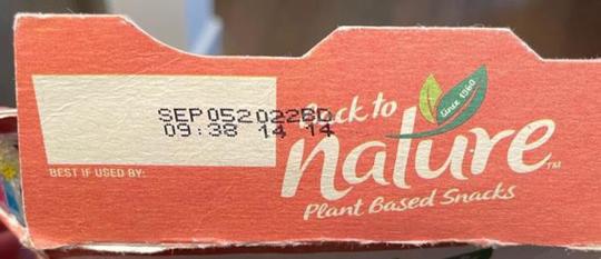 Date on crackers