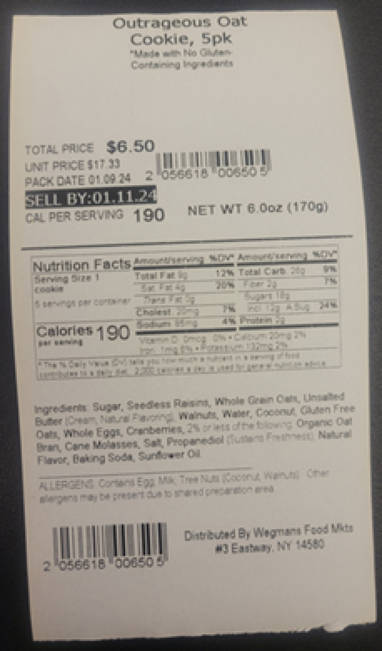 Cookie label