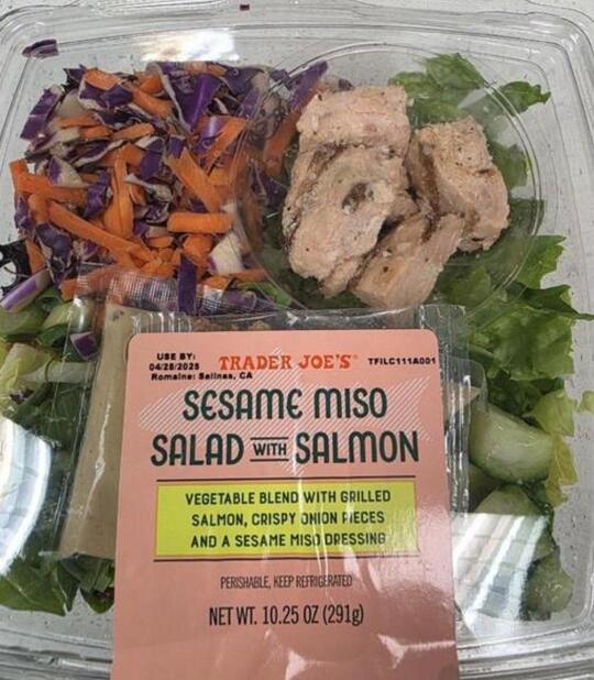 Sesame Miso Salad with Salmon