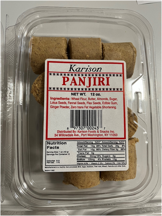 Panjiri, pinni, and laddoo