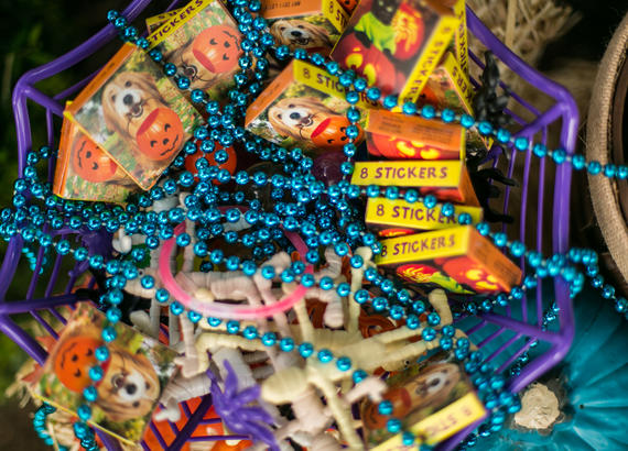 Trinket and toys to give out on Halloween