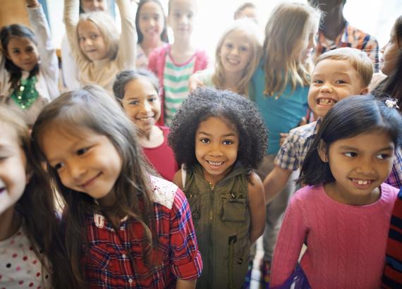 group of children smiling