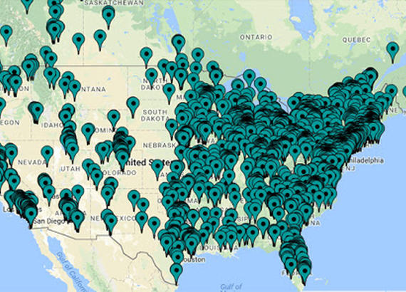 Teal Pumpkin Project Map