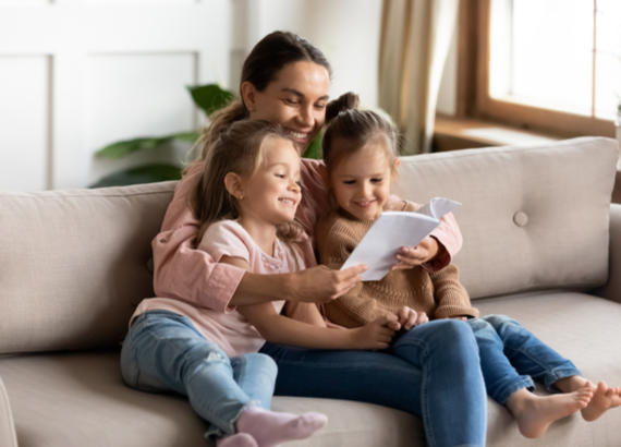 Babysitter reading