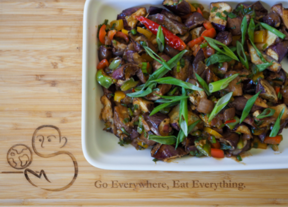 Sichuan-style eggplant & Peppers Stir Fry