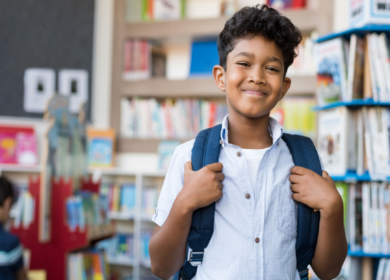 kid with back pack