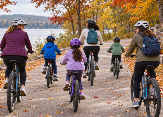 Family biking