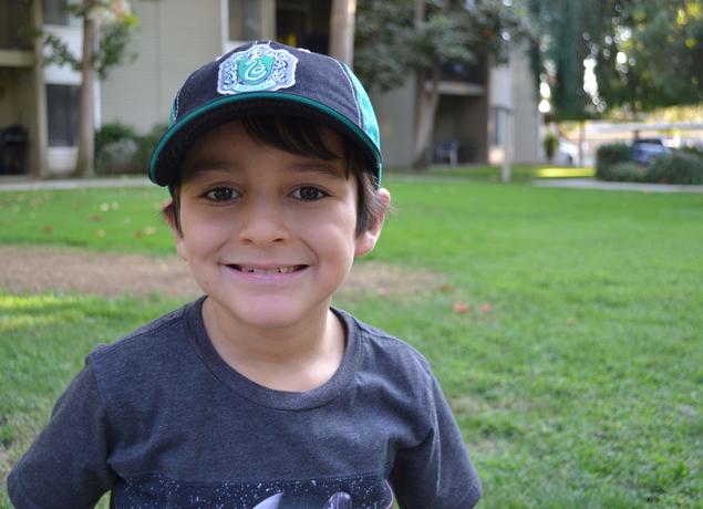 Boy in baseball cap