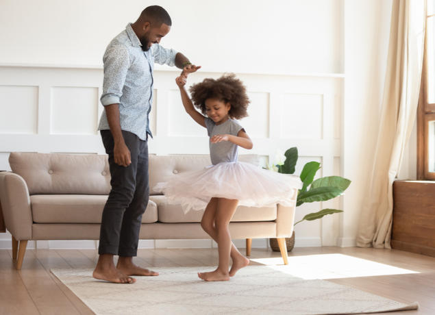 Dad and daughter