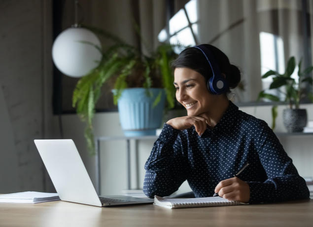 Woman on computer