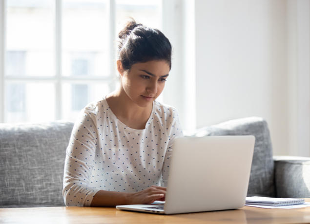 Woman on computer