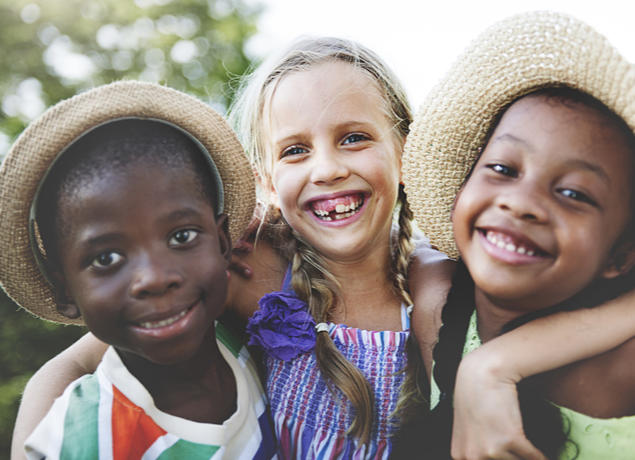 kids smiling