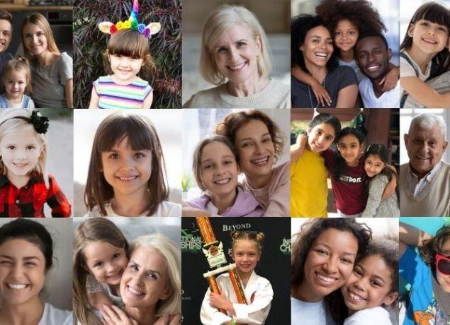 Collage of people