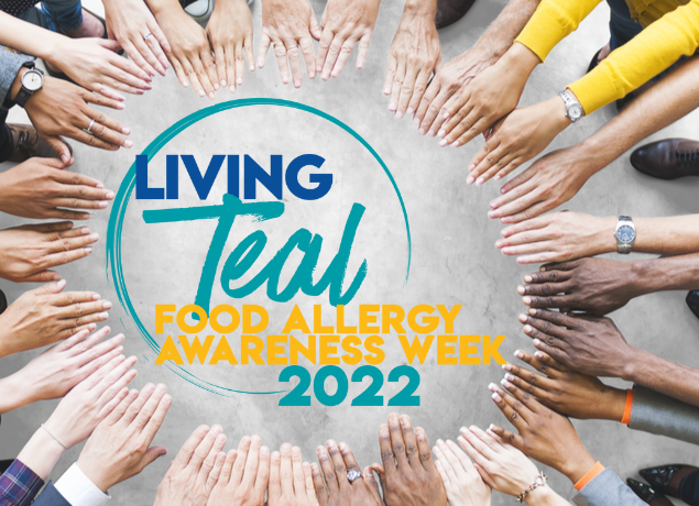 Food Allergy Awareness Week 2022 logo with hands circling it