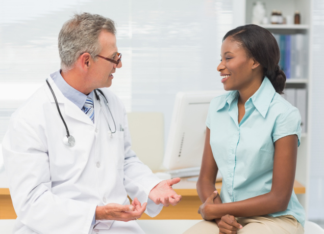 Doctor talking to a patient