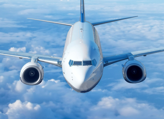 Airplane in sky