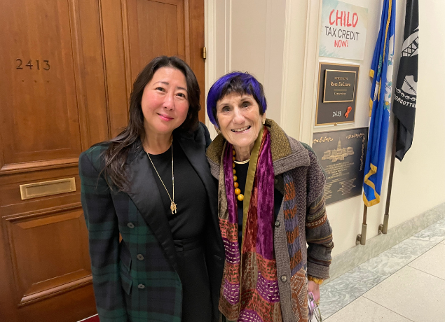 Sung Poblete with Rep. DeLauro