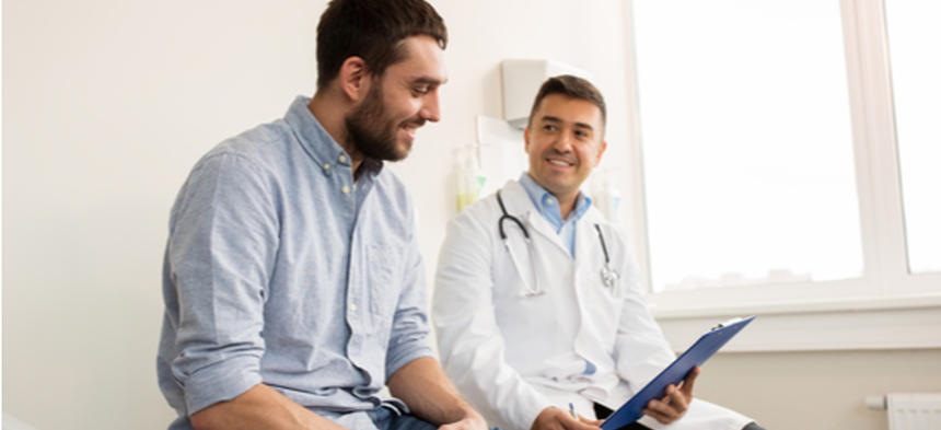 man with doctor