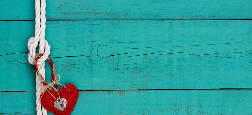 heart on wood