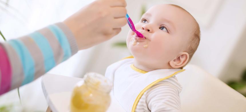 baby being fed