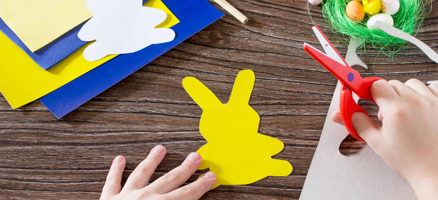 cutting out a bunny