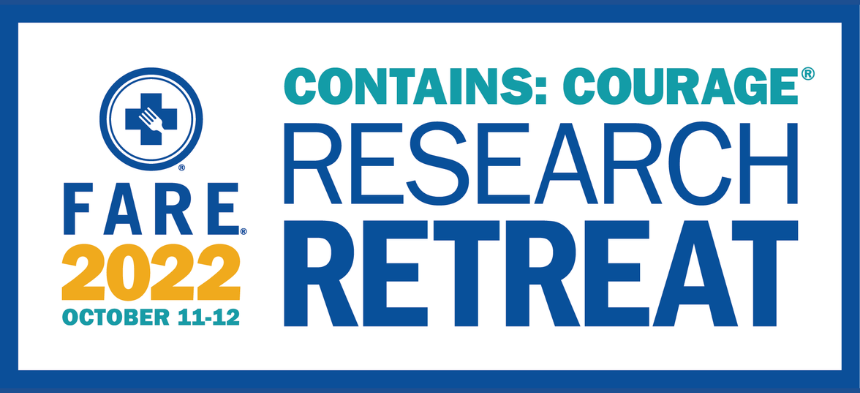 Contains: Courage Research Retreat 2022 Logo