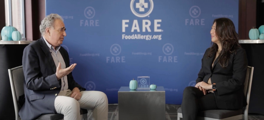 Professor Gideon Lack and Sung Poblete, PhD, RN, CEO of FARE